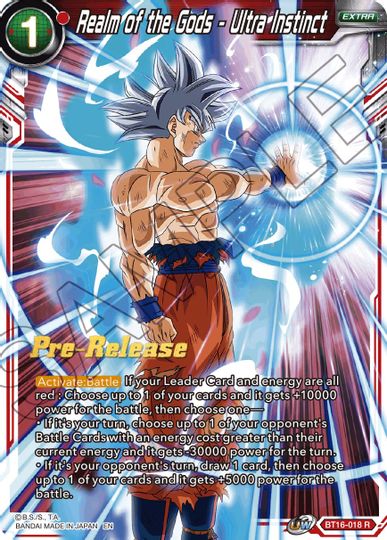Realm of the Gods - Ultra Instinct (BT16-018) [Realm of the Gods Prerelease Promos] | Shuffle n Cut Hobbies & Games