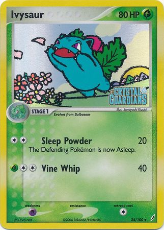 Ivysaur (34/100) (Stamped) [EX: Crystal Guardians] | Shuffle n Cut Hobbies & Games