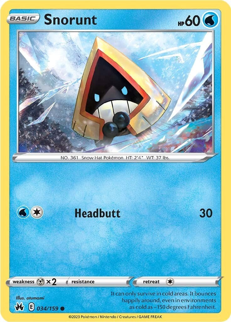 Snorunt (034/159) [Sword & Shield: Crown Zenith] | Shuffle n Cut Hobbies & Games