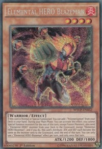 Elemental HERO Blazeman [WSUP-EN032] Prismatic Secret Rare | Shuffle n Cut Hobbies & Games