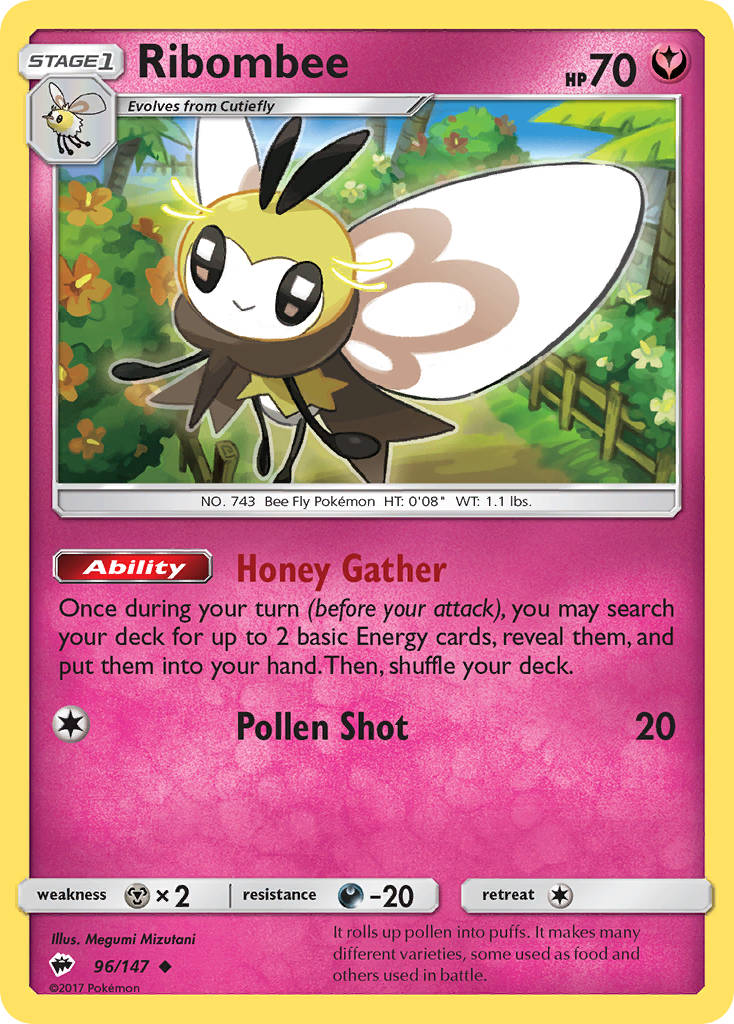 Ribombee (96/147) [Sun & Moon: Burning Shadows] | Shuffle n Cut Hobbies & Games