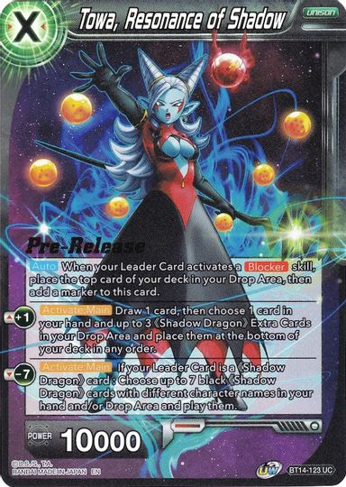 Towa, Resonance of Shadow (BT14-123) [Cross Spirits Prerelease Promos] | Shuffle n Cut Hobbies & Games