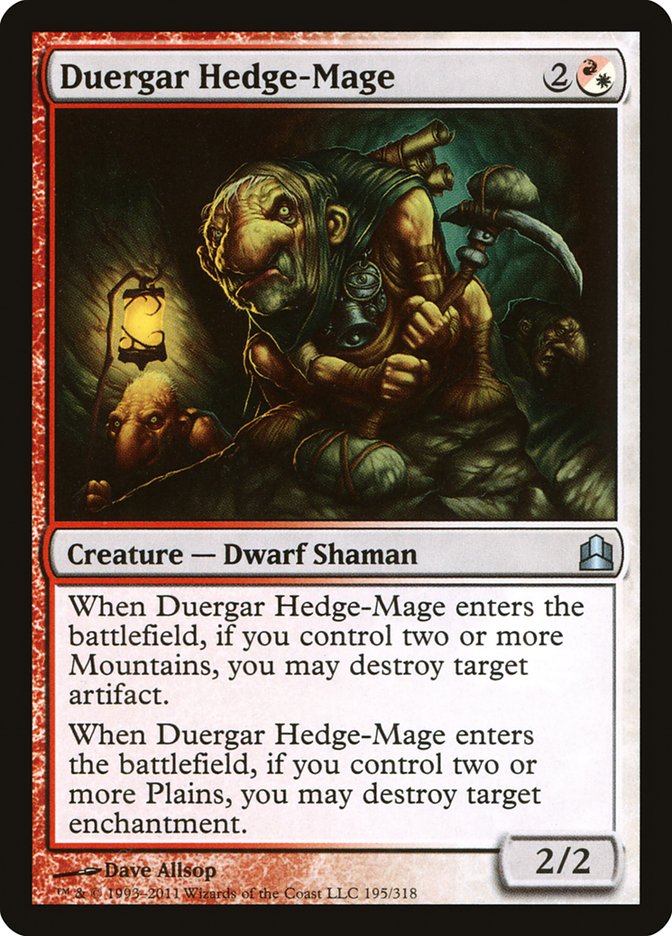 Duergar Hedge-Mage [Commander 2011] | Shuffle n Cut Hobbies & Games