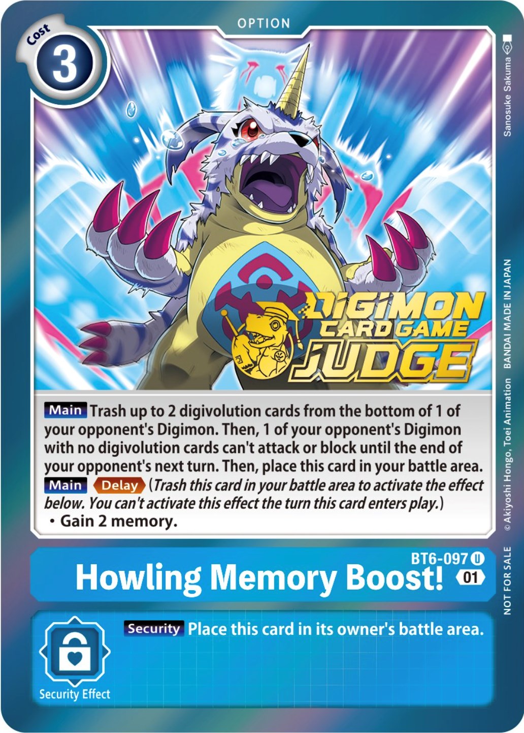 Howling Memory Boost! [BT6-097] (Judge Pack 3) [Double Diamond Promos] | Shuffle n Cut Hobbies & Games