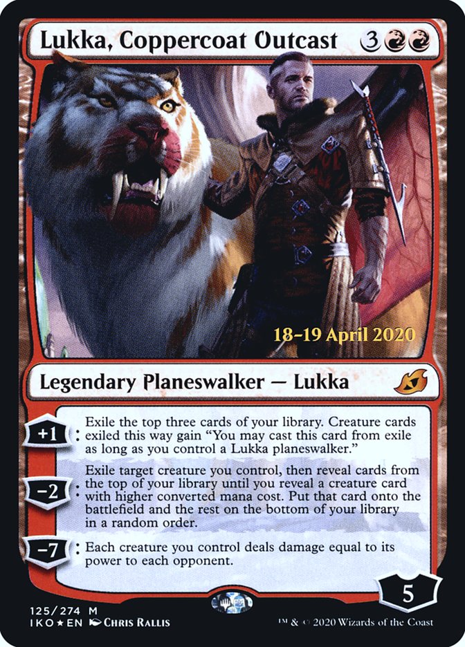 Lukka, Coppercoat Outcast [Ikoria: Lair of Behemoths Prerelease Promos] | Shuffle n Cut Hobbies & Games