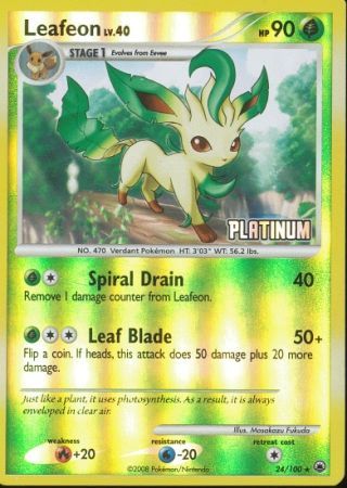 Leafeon (24/100) [Burger King Promos: 2009 Collection] | Shuffle n Cut Hobbies & Games