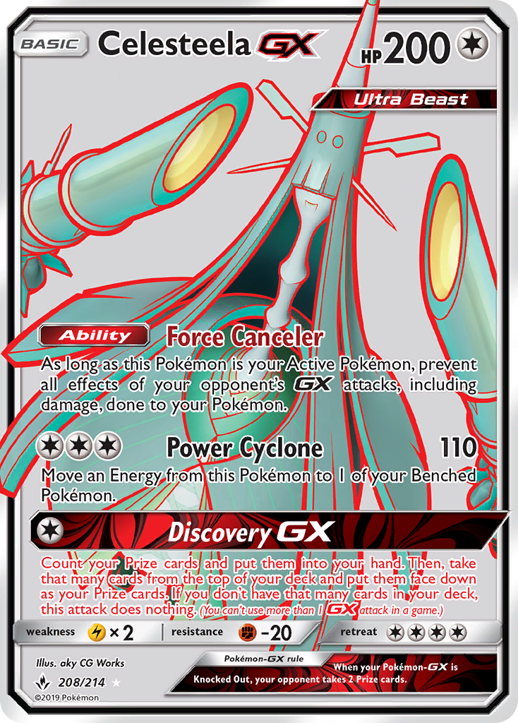 Celesteela GX (208/214) [Sun & Moon: Unbroken Bonds] | Shuffle n Cut Hobbies & Games