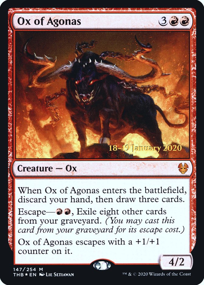 Ox of Agonas [Theros Beyond Death Prerelease Promos] | Shuffle n Cut Hobbies & Games