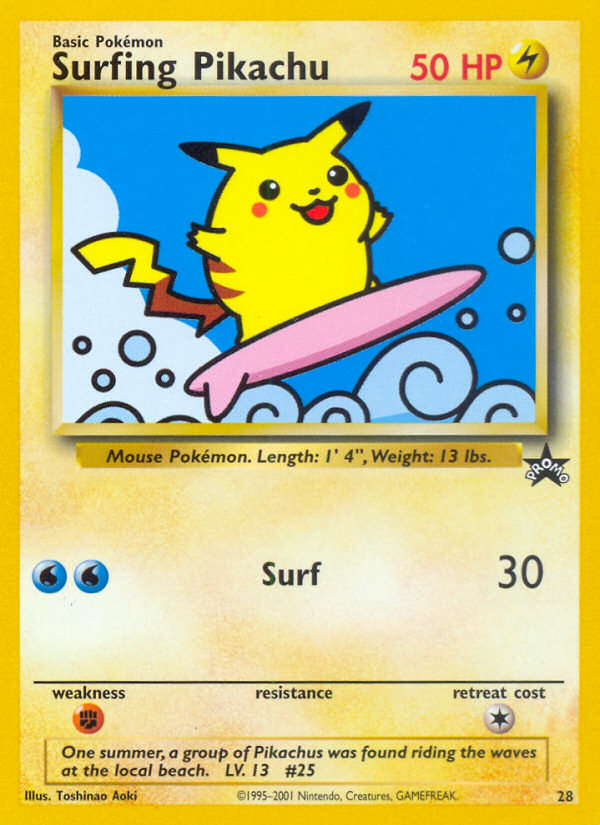 Surfing Pikachu (28) [Wizards of the Coast: Black Star Promos] | Shuffle n Cut Hobbies & Games