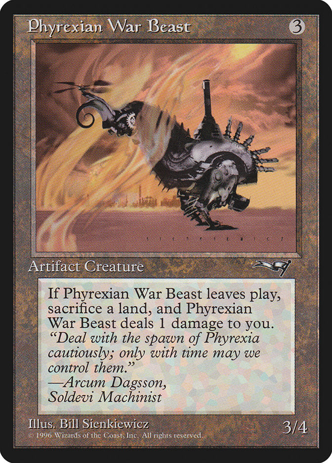 Phyrexian War Beast (Signature on Right) [Alliances] | Shuffle n Cut Hobbies & Games