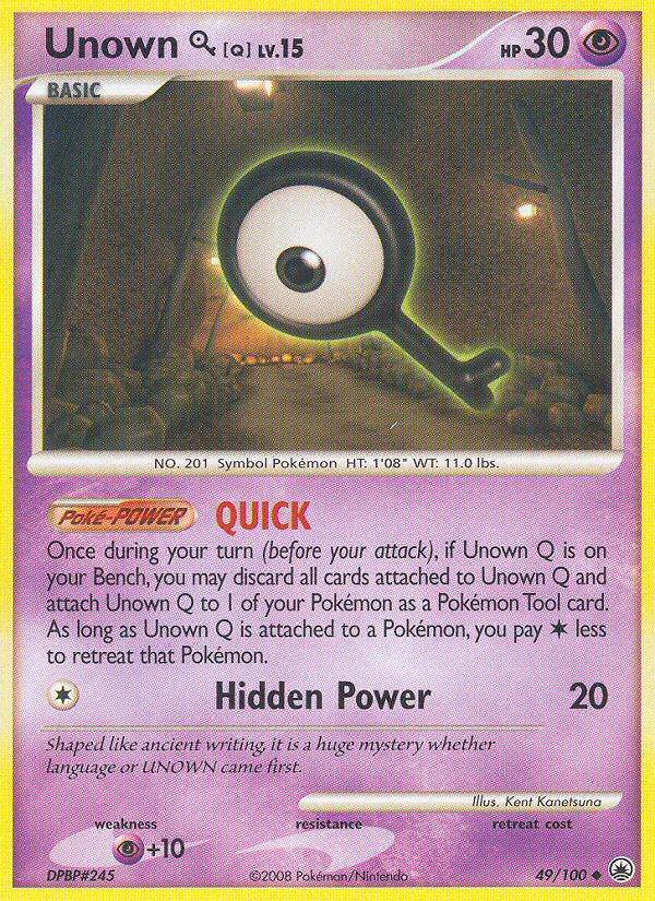 Unown Q (49/100) [Diamond & Pearl: Majestic Dawn] | Shuffle n Cut Hobbies & Games