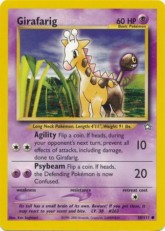 Girafarig (58/111) [Neo Genesis Unlimited] | Shuffle n Cut Hobbies & Games