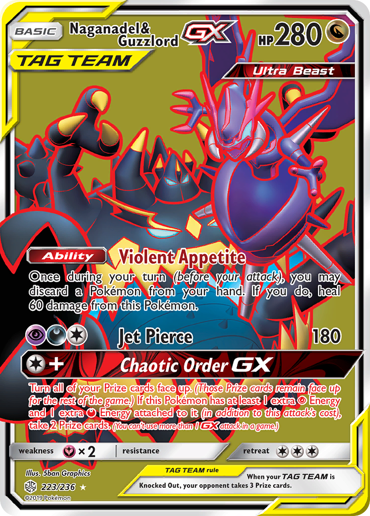 Naganadel & Guzzlord GX (223/236) [Sun & Moon: Cosmic Eclipse] | Shuffle n Cut Hobbies & Games