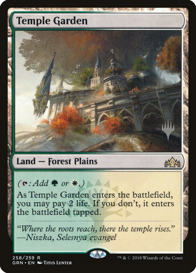 Temple Garden (Promo Pack) [Guilds of Ravnica Promos] | Shuffle n Cut Hobbies & Games