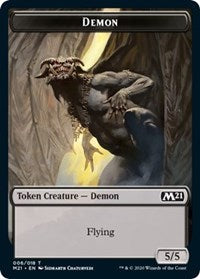 Demon // Goblin Wizard Double-Sided Token [Core Set 2021 Tokens] | Shuffle n Cut Hobbies & Games