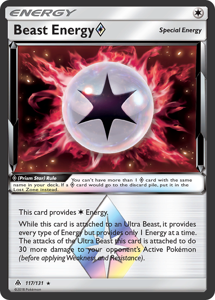 Beast Energy (117/131) (Prism Star) [Sun & Moon: Forbidden Light] | Shuffle n Cut Hobbies & Games