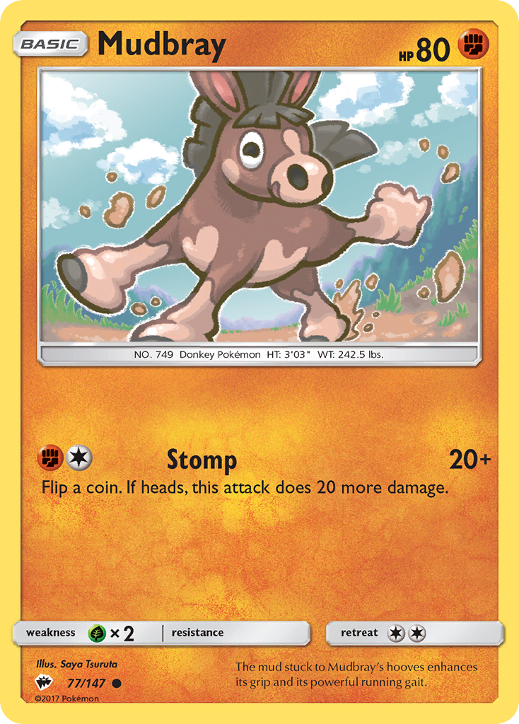 Mudbray (77/147) [Sun & Moon: Burning Shadows] | Shuffle n Cut Hobbies & Games