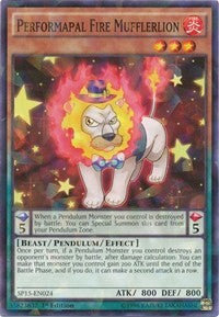 Performapal Fire Mufflerlion [SP15-EN024] Shatterfoil Rare | Shuffle n Cut Hobbies & Games