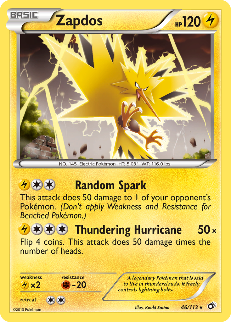 Zapdos (46/113) [Black & White: Legendary Treasures] | Shuffle n Cut Hobbies & Games