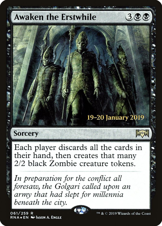 Awaken the Erstwhile [Ravnica Allegiance Prerelease Promos] | Shuffle n Cut Hobbies & Games