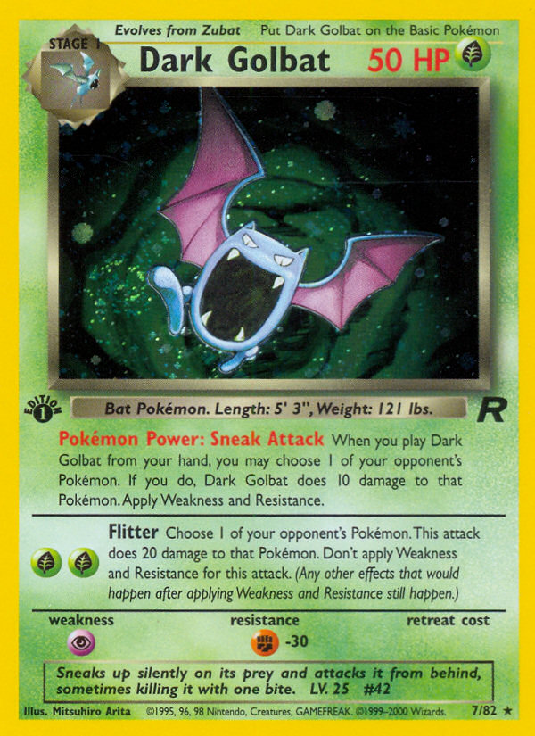 Dark Golbat (7/82) [Team Rocket 1st Edition] | Shuffle n Cut Hobbies & Games