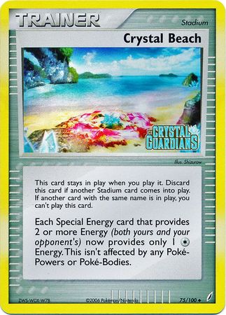 Crystal Beach (75/100) (Stamped) [EX: Crystal Guardians] | Shuffle n Cut Hobbies & Games