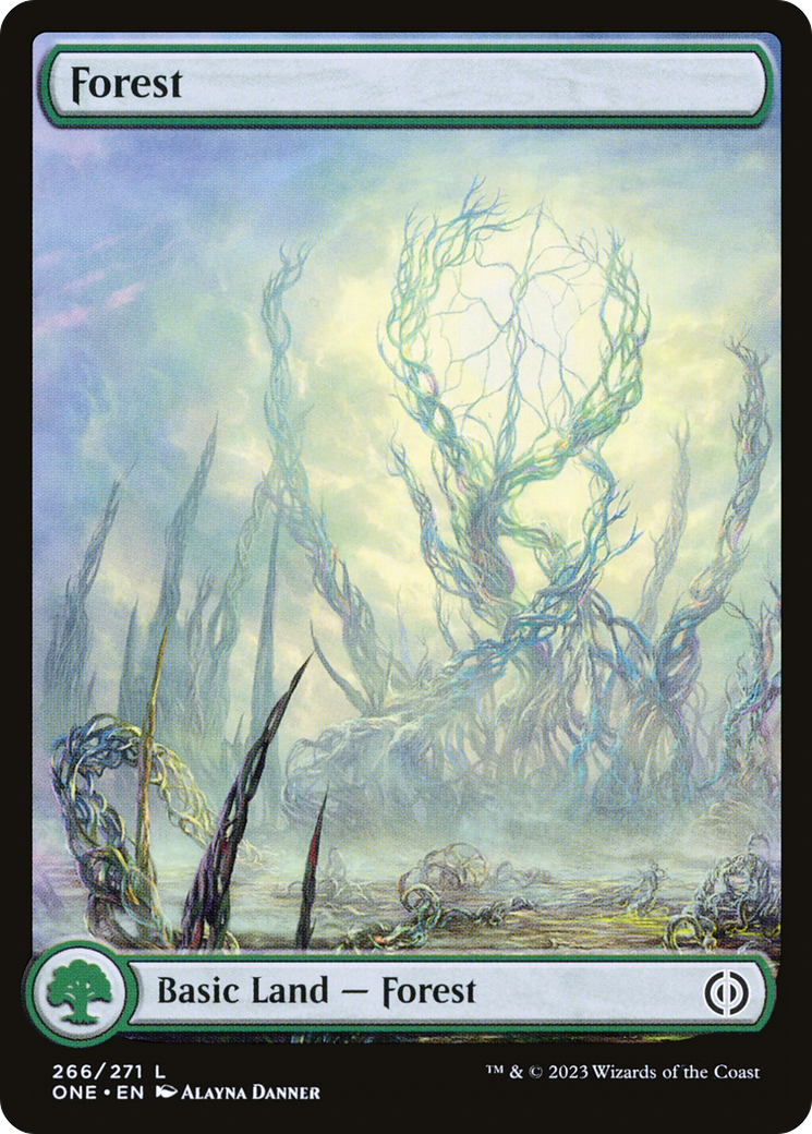 Forest (266) (Full-Art) [Phyrexia: All Will Be One] | Shuffle n Cut Hobbies & Games