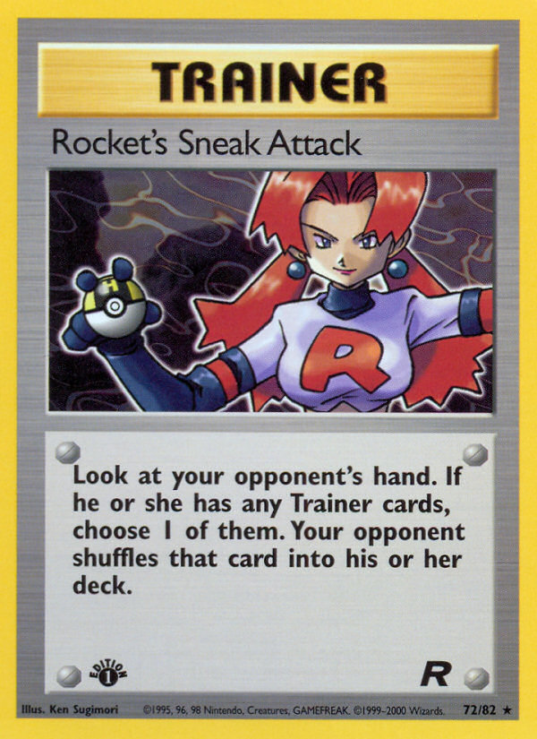 Rocket's Sneak Attack (72/82) [Team Rocket 1st Edition] | Shuffle n Cut Hobbies & Games