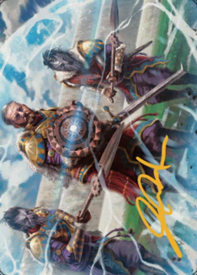 Argivian Phalanx Art Card (Gold-Stamped Signature) [Dominaria United Art Series] | Shuffle n Cut Hobbies & Games