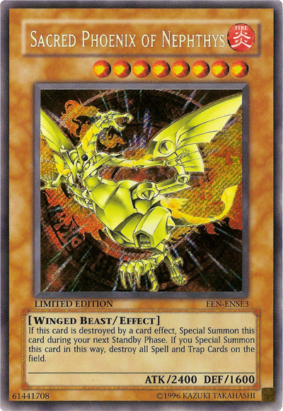 Sacred Phoenix of Nephthys [EEN-ENSE3] Secret Rare | Shuffle n Cut Hobbies & Games