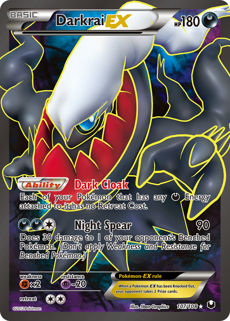 Darkrai EX (107/108) [Black & White: Dark Explorers] | Shuffle n Cut Hobbies & Games