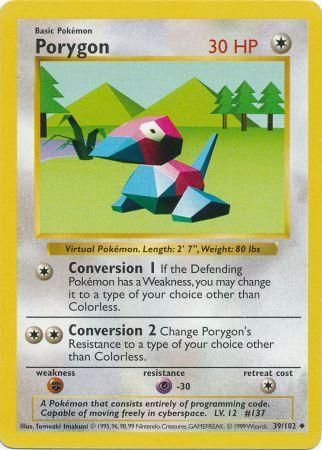 Porygon (39/102) [Base Set Shadowless Unlimited] | Shuffle n Cut Hobbies & Games