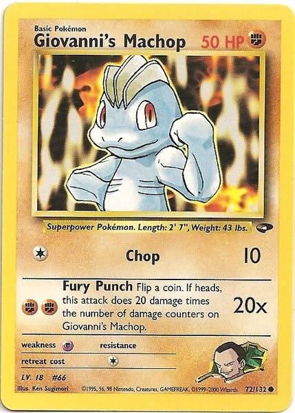 Giovanni's Machop (72/132) [Gym Challenge Unlimited] | Shuffle n Cut Hobbies & Games