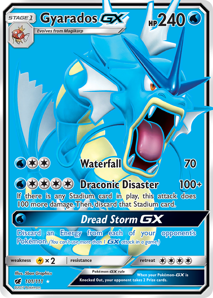 Gyarados GX (101/111) [Sun & Moon: Crimson Invasion] | Shuffle n Cut Hobbies & Games