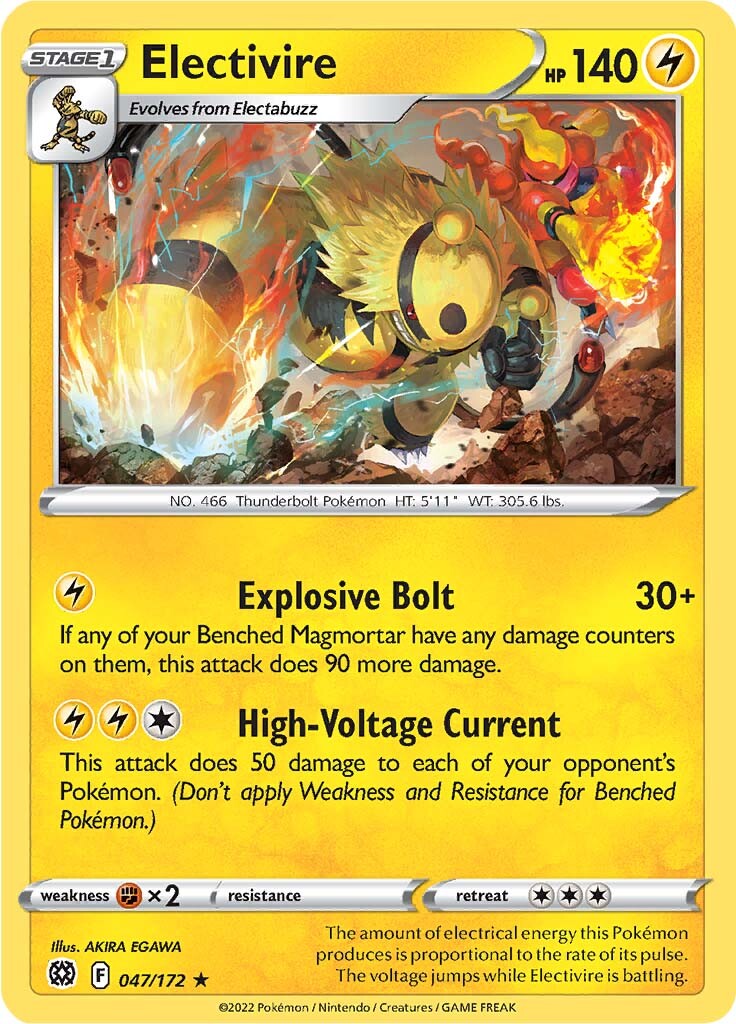 Electivire (047/172) [Sword & Shield: Brilliant Stars] | Shuffle n Cut Hobbies & Games