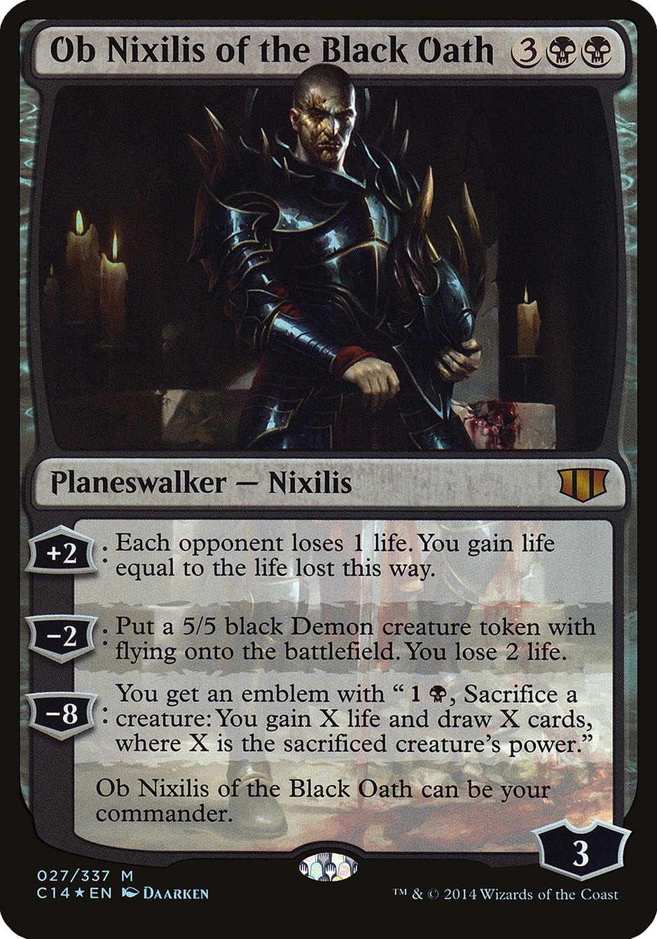 Ob Nixilis of the Black Oath (Oversized) [Commander 2014 Oversized] | Shuffle n Cut Hobbies & Games