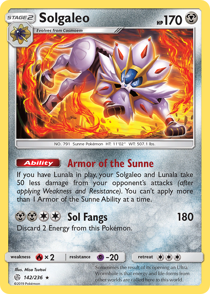 Solgaleo (142/236) [Sun & Moon: Cosmic Eclipse] | Shuffle n Cut Hobbies & Games