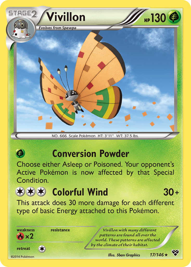 Vivillon (17/146) (High Plains Form/Orange Wings) [XY: Base Set] | Shuffle n Cut Hobbies & Games