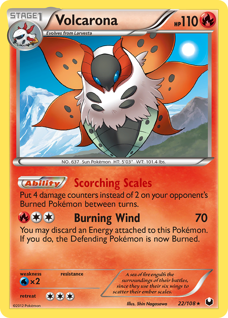 Volcarona (22/108) [Black & White: Dark Explorers] | Shuffle n Cut Hobbies & Games