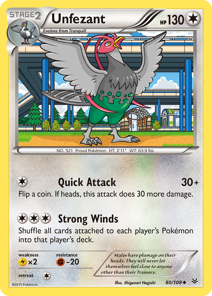 Unfezant (80/108) [XY: Roaring Skies] | Shuffle n Cut Hobbies & Games