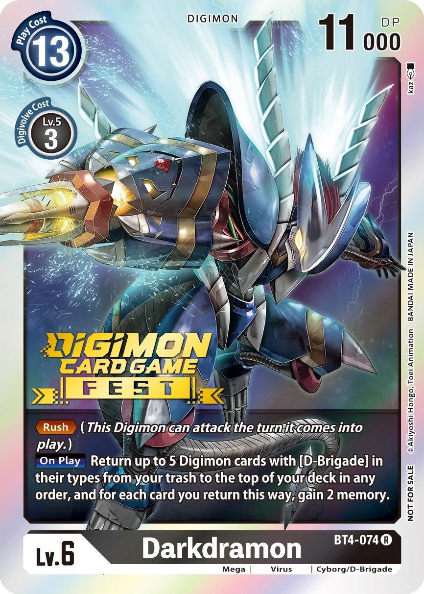 Darkdramon [BT4-074] (Digimon Card Game Fest 2022) [Great Legend Promos] | Shuffle n Cut Hobbies & Games