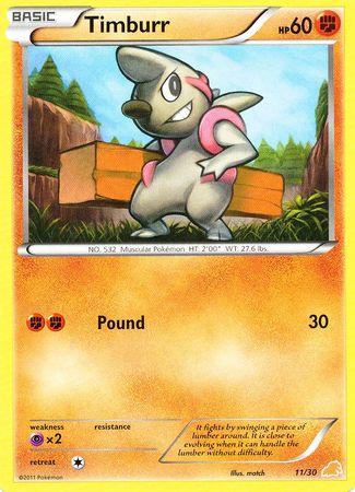 Timburr (11/30) [Black & White: Trainer Kit - Excadrill] | Shuffle n Cut Hobbies & Games