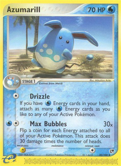 Azumarill (30/100) [EX: Sandstorm] | Shuffle n Cut Hobbies & Games