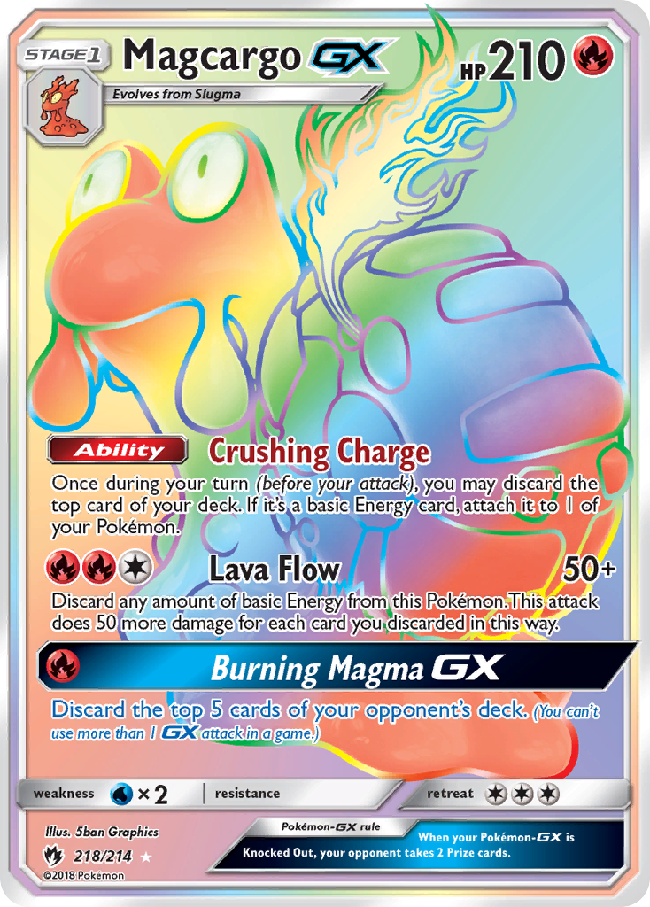 Magcargo GX (218/214) [Sun & Moon: Lost Thunder] | Shuffle n Cut Hobbies & Games