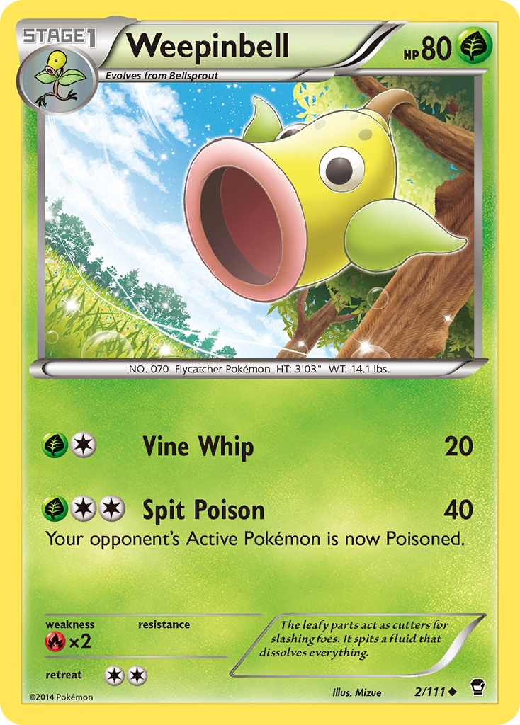 Weepinbell (2/111) [XY: Furious Fists] | Shuffle n Cut Hobbies & Games