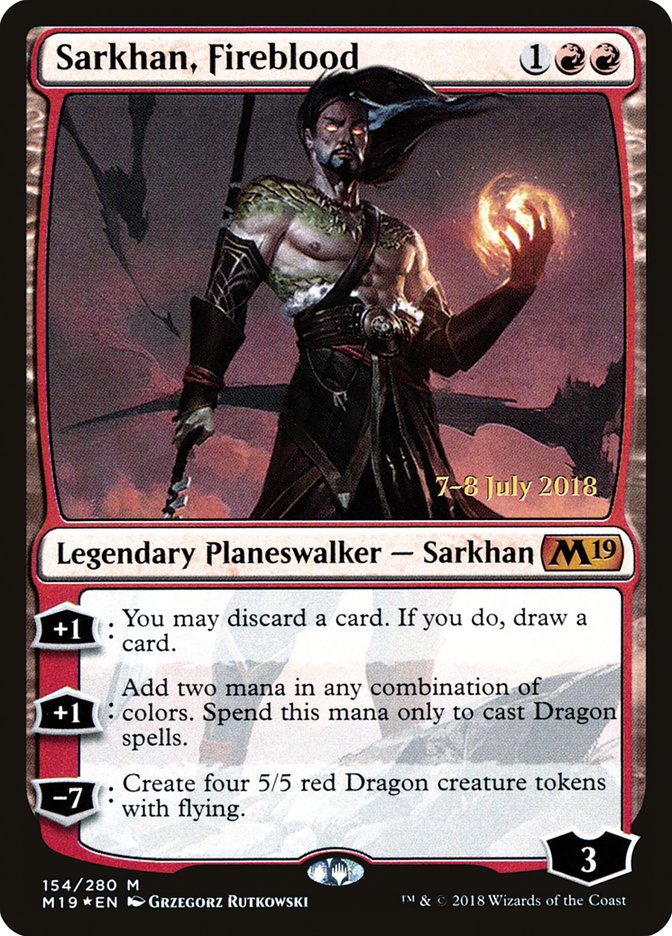 Sarkhan, Fireblood [Core Set 2019 Prerelease Promos] | Shuffle n Cut Hobbies & Games