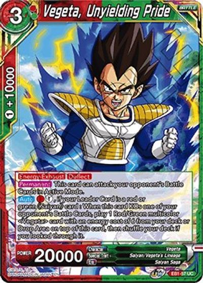 Vegeta, Unyielding Pride (EB1-057) [Battle Evolution Booster] | Shuffle n Cut Hobbies & Games