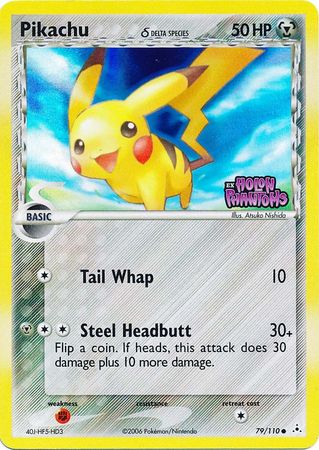 Pikachu (79/110) (Delta Species) (Stamped) [EX: Holon Phantoms] | Shuffle n Cut Hobbies & Games