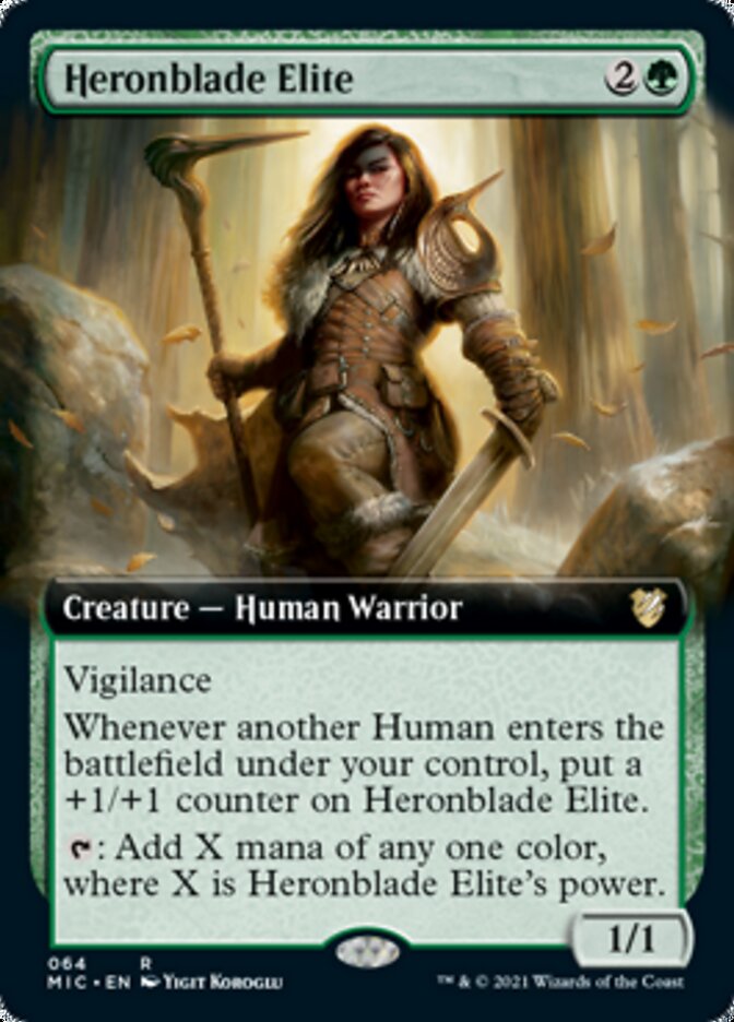 Heronblade Elite (Extended Art) [Innistrad: Midnight Hunt Commander] | Shuffle n Cut Hobbies & Games