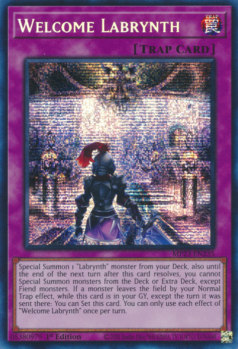 Welcome Labrynth [MP23-EN235] Prismatic Secret Rare | Shuffle n Cut Hobbies & Games